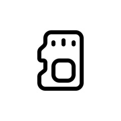 Poster - memory card vector icon. computer component icon outline style. perfect use for logo, presentation, website, and more. simple modern icon design line style