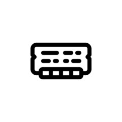 Poster - ram vector icon. computer component icon outline style. perfect use for logo, presentation, website, and more. simple modern icon design line style