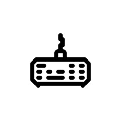 Poster - keyboard vector icon. computer component icon outline style. perfect use for logo, presentation, website, and more. simple modern icon design line style
