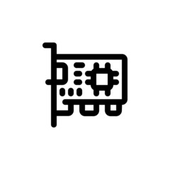 Poster - network card vector icon. computer component icon outline style. perfect use for logo, presentation, website, and more. simple modern icon design line style