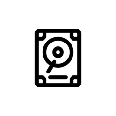 Poster - hard disk vector icon. computer component icon outline style. perfect use for logo, presentation, website, and more. simple modern icon design line style