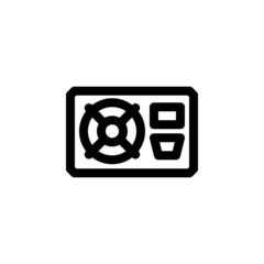 Poster - power supply vector icon. computer component icon outline style. perfect use for logo, presentation, website, and more. simple modern icon design line style