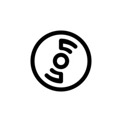 Poster - dvd vector icon. computer component icon outline style. perfect use for logo, presentation, website, and more. simple modern icon design line style