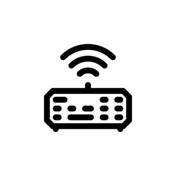 keyboard wireless vector icon. computer component icon outline style. perfect use for logo, presentation, website, and more. simple modern icon design line style