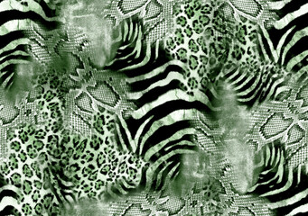 Sticker - Seamless leopard pattern, abstract zebra print.