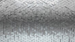 © RocknRoller Studios - Glossy Tiles arranged to create a Luxurious wall. Triangular, Silver Background formed from 3D blocks. 3D Render