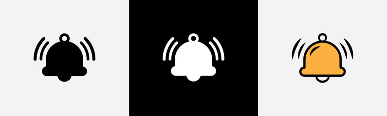 Poster - notification bell icons. incoming inbox message. new message notofication icons. alarm icons symbol,