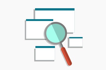 Poster - Website SEO, search engine optimization, analysis and process flat vector
