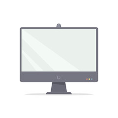 Fototapete - Monitor screen PC icon in flat style vector illustration