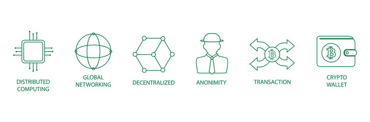 Canvas Print - distributed computing, global network, decentralized, anonymity, transaction, crypto wallet, blockch