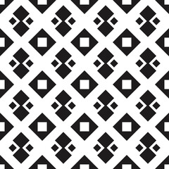 Aufkleber - Black diamonds on a white canvas. Vector with the same simple shapes.