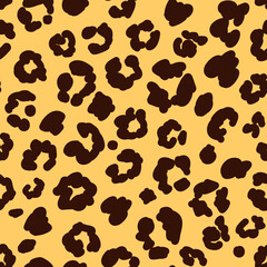 Animal print seamless pattern leopard skin. Design for textile, wrapping paper