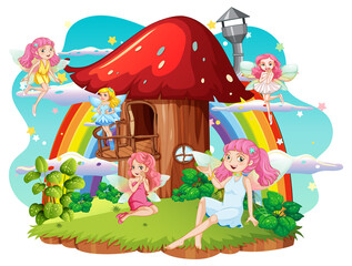 Poster - A group of lovely fairy on the island