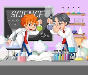 Wall Mural - A scientists experiment in the lab