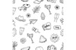 © padmasanjaya - hand drawn summer elements in seamless pattern