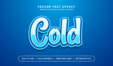 Cold Editable Vector Text Effect.