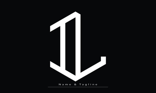 Alphabet letters Initials Monogram logo IL ,  LI