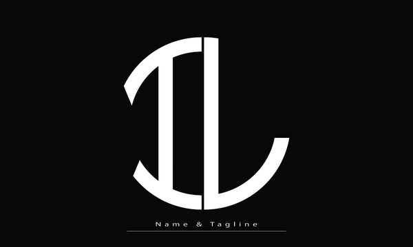Alphabet letters Initials Monogram logo IL ,  LI
