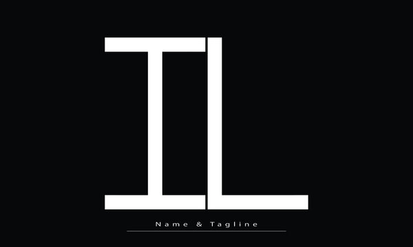 Alphabet letters Initials Monogram logo IL ,  LI