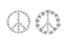 Peace Floral Sign.