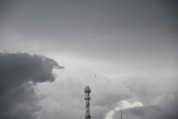 Grey Sky with a Tower in the middle