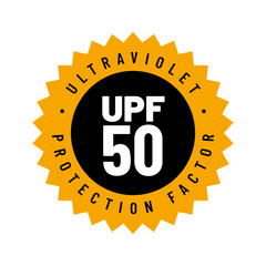 Poster - UPF icon. Ultraviolet Protection Factor sign. Ultra violet sunrays protection symbol. Vector illustration.