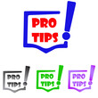 Pro Tips Symbol-Different Colors