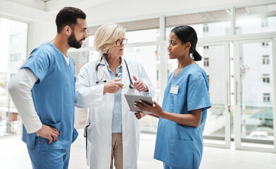 Poster - quality healthcare is all about putting the patient at the centre. shot of a group of medical practi