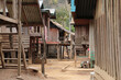 Beautiful view of wooden houses in a village