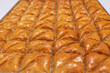 Closeup of the delicious traditional Middle Eastern baklava
