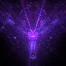 Abstract Fractal Backdrop With A Purple Kaleidoscope Pattern