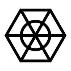Poster - Hexagonal geometric pattern