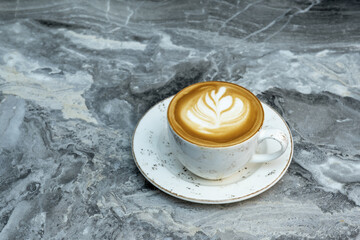 Sticker - Close-up shot of a cup of cappuccino