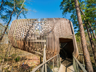 Wall Mural - Sunny view of the Childrens Garden Treehouse in Garvan Woodland Gardens