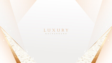 Abstract luxury gold background. Modern golden line wave design template. Premium soft cream with elegant geometric banner vector illustration