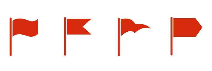 Poster - Different flag icons set. Set of vector flags. Waving Flag Icons for Banners, Presentations