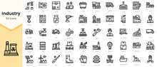 Set Of Industry Icons. Simple Line Art Style Icons Pack. Vector Illustration