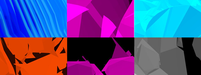 Poster - Set of colored abstract backgrounds. Decoration and decor.