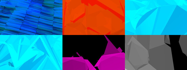 Poster - Set of colored abstract backgrounds. Decoration and decor.