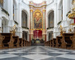 Leinwandbild Motiv Beautiful view of the interior of the Frauenkirche church in Dresden