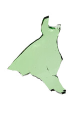 Aufkleber - green shard glass isolated on white background