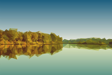 Abstract polygonal landscape vector illustration