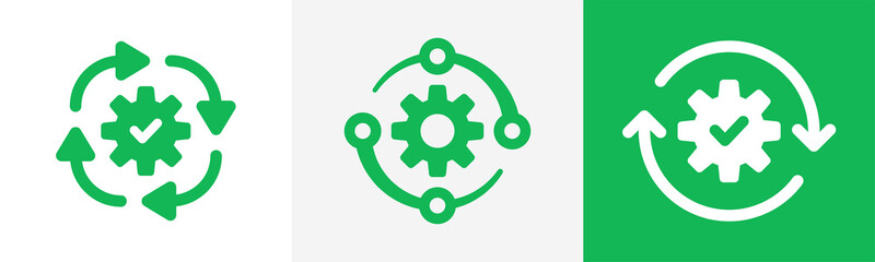 Aufkleber - Operation icon set. Workflow symbol vector illustration.