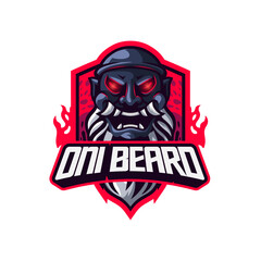 Poster - Oni beard esport logo template