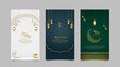 Elegant Islamic realistic social media stories template collection