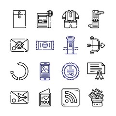 Fototapete - letter Icon Set with line icons. Modern Thin Line Style. Suitable for Web and Mobile Icon. Vector illustration EPS 10.