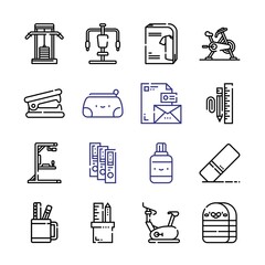 Poster - stationary Icon Set with line icons. Modern Thin Line Style. Suitable for Web and Mobile Icon. Vector illustration EPS 10.