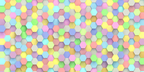 Leinwandbilder - decorative panel from multi-colored hexagons. Background and texture