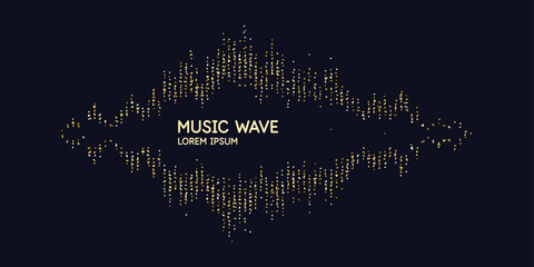 Wall Mural - vector illustration of music wave in the form of the equalizer