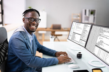Poster - Developer Programmer Man Coding Software